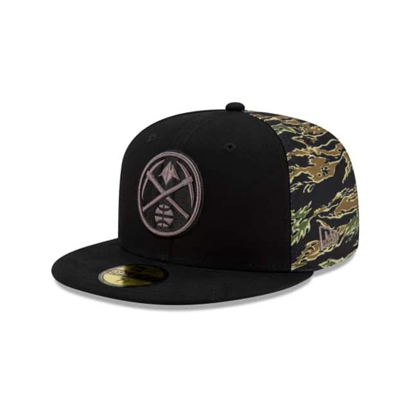 NBA Denver Nuggets Camo Panel 59Fifty Fitted (WSO3041) - Black New Era Caps